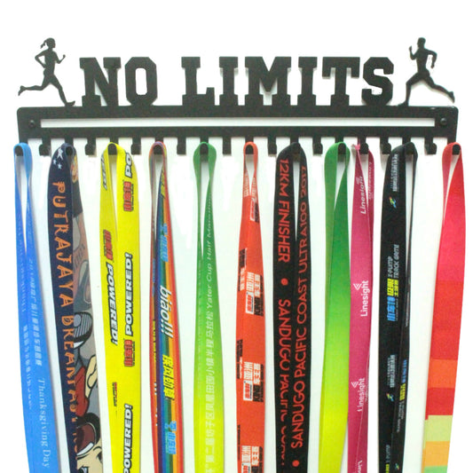 'No Limits' Motivational Medal Hanger with hooks