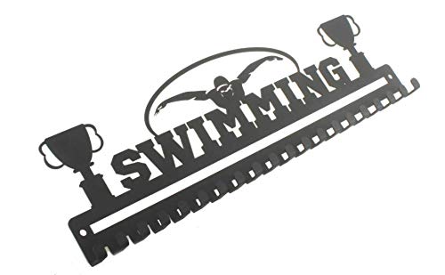 Swimming Medal Hanger with 20 Hooks (Black)