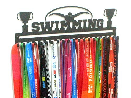 Swimming Medal Hanger with 20 Hooks (Black)