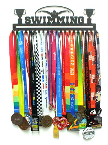 Swimming Medal Hanger with 20 Hooks (Black)