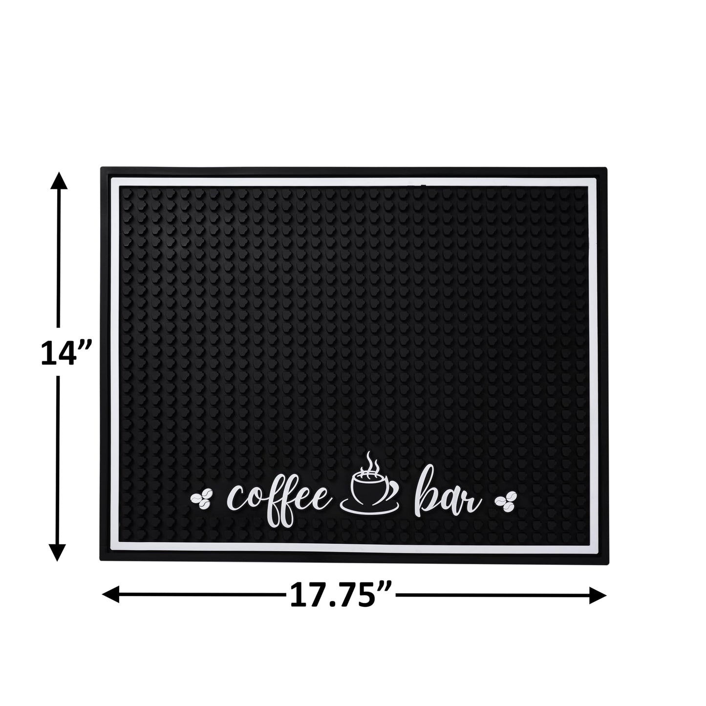 "Coffee Bar" Rubber Spill Mat, 18in x 14in x 0.4in