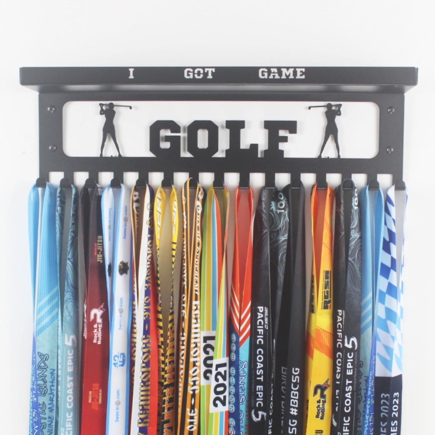 "GOLF" Medal Hanger with 20 Hooks